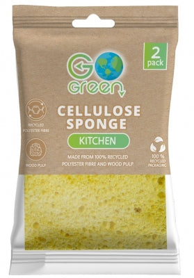 Eco Cellulose Kitchen Sponge 2 Pack