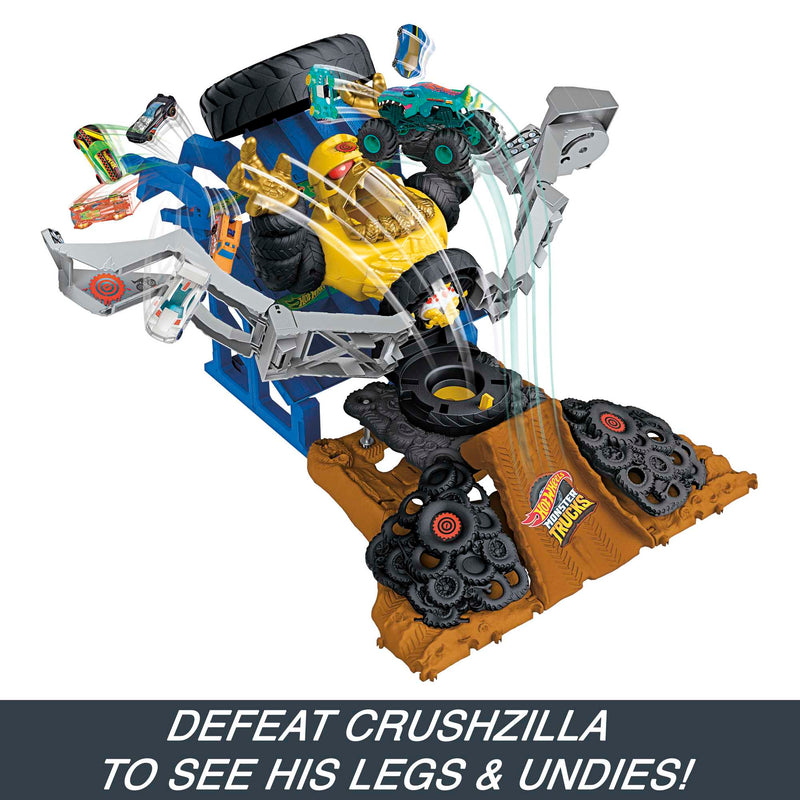 Hot Wheels Monster Trucks Arena Smashers Mega-Wrex Vs Crushzilla Takedown