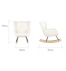 Marley Nursing Chair & Footstool - Off White