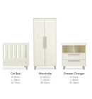 CuddleCo Harper 3 Piece Furniture Set - Cream/Ash