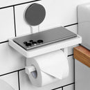Toilet Roll Holder with Phone Shelf