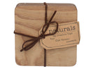 Oak Veneer Coasters 4pk