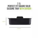 Tower Square Solid Silicone Air Fryer Tray With Divider