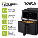 Tower Vortx 5L Digital Air Fryer with Colour Display