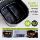Tower Square Solid Silicone Air Fryer Tray With Divider