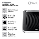 Toaster 2 Slice Sonar Black