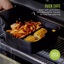 Tower Square Solid Silicone Air Fryer Tray With Divider