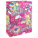 Gift Bag Large - Pink Birthday Text