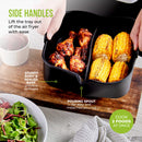 Tower Square Solid Silicone Air Fryer Tray With Divider