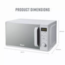 Swan 20L Digital Microwave - White