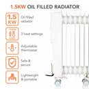 Warmlite Oil Filled Radiator 1500W