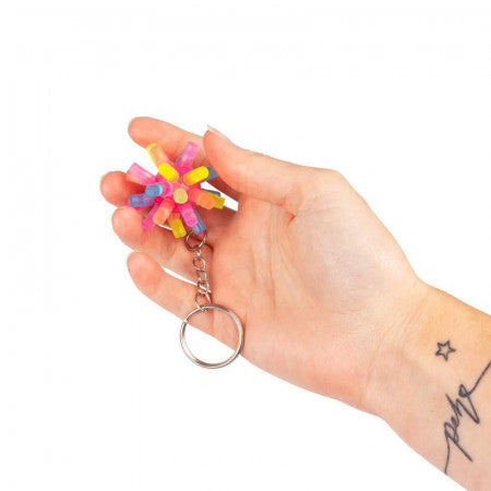 Flashing Spiky Sensory Keychain