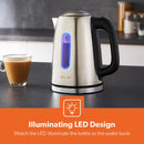 Geepas Illuminating LED 1.7L Kettle - Stainless Steel