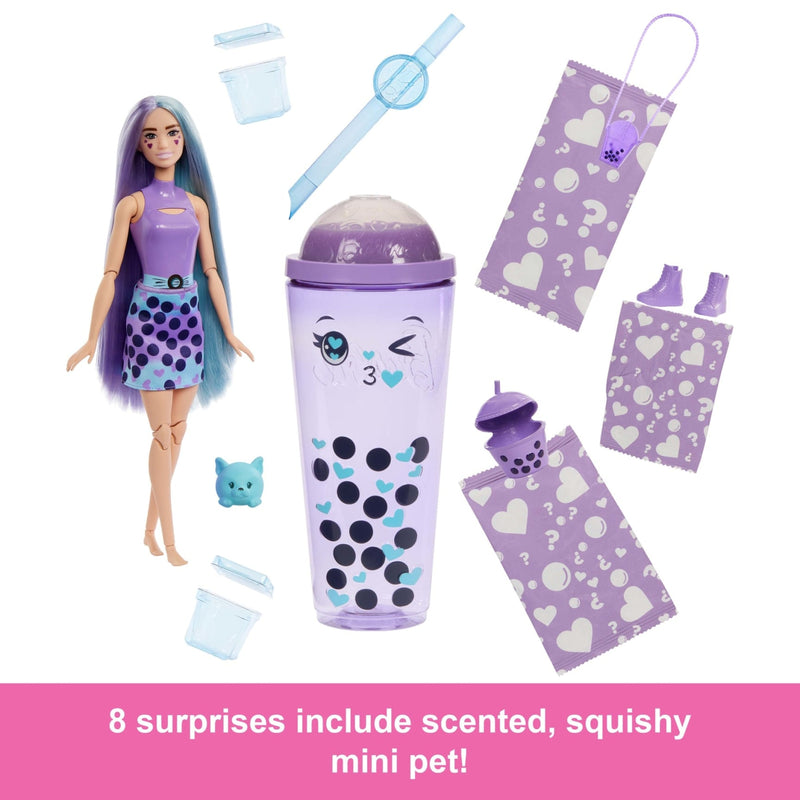 Barbie Pop Reveal Bubble Tea Series Taro Milk Doll