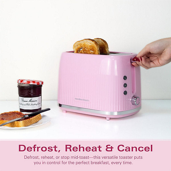 Miami 2 Slice Hamilton Beach Toaster in Flamingo Pink
