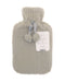 Hot Water Bottle with Luxury Plush Jacquard Stripe Cover - Assorted