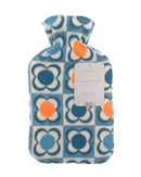 Hot Water Bottle With Fleece Cover - Assorted