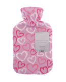 Hot Water Bottle With Fleece Cover - Assorted