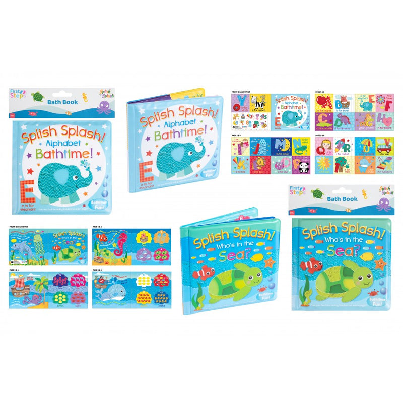 First Steps Baby Learning Bath Book - 2 Assorted Designs