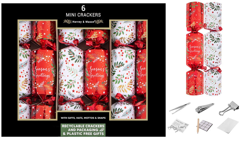 Mini Floral Wreath Christmas Cracker 6pk