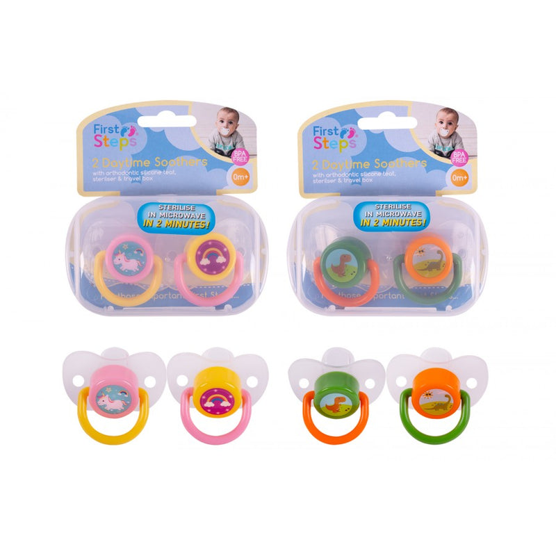 First Steps Day Time Soother 2pk - Assorted Designs