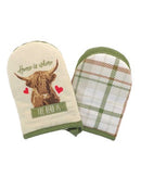 Oven Mitts - Highland Cow