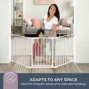 Dreambaby Adapta-Gate 3 Panel Extra Wide Safety Gate - White