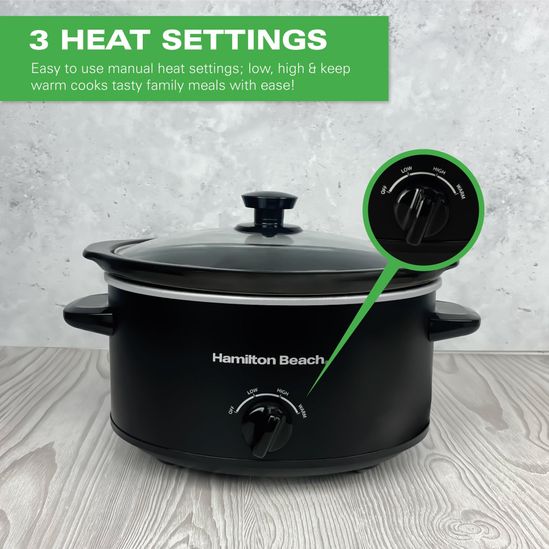 Hamilton Beach 3.5L Black Slow Cooker