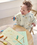 Mamas & Papas Long Sleeved Bibs 2 Pack - Dino Stripe