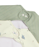 Mamas & Papas Long Sleeved Bibs 2 Pack - Dino Stripe