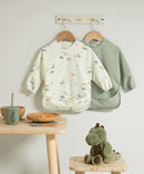 Mamas & Papas Long Sleeved Bibs 2 Pack - Dino Stripe
