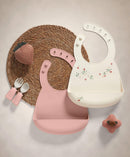 Mamas & Papas Silicone Bibs 2 Pack - Floral Berry