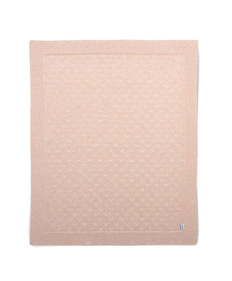 Mamas & Papas Knitted Blanket - Pointelle Pink