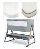 Mamas & Papas Lua Bedside Crib Bundle - Star & Grey