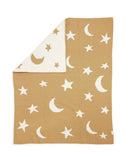 Mamas & Papas Chenille Blanket - Mustard Moon/Star