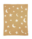 Mamas & Papas Chenille Blanket - Mustard Moon/Star