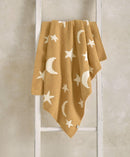 Mamas & Papas Chenille Blanket - Mustard Moon/Star