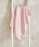 Mamas & Papas Chenille Blanket - Pink Stripe