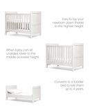 Mamas & Papas Atlas Small Cot Bed - White