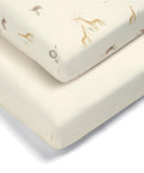 Mamas & Papas Fitted Cotbed Sheets 2 Pack - Jungle
