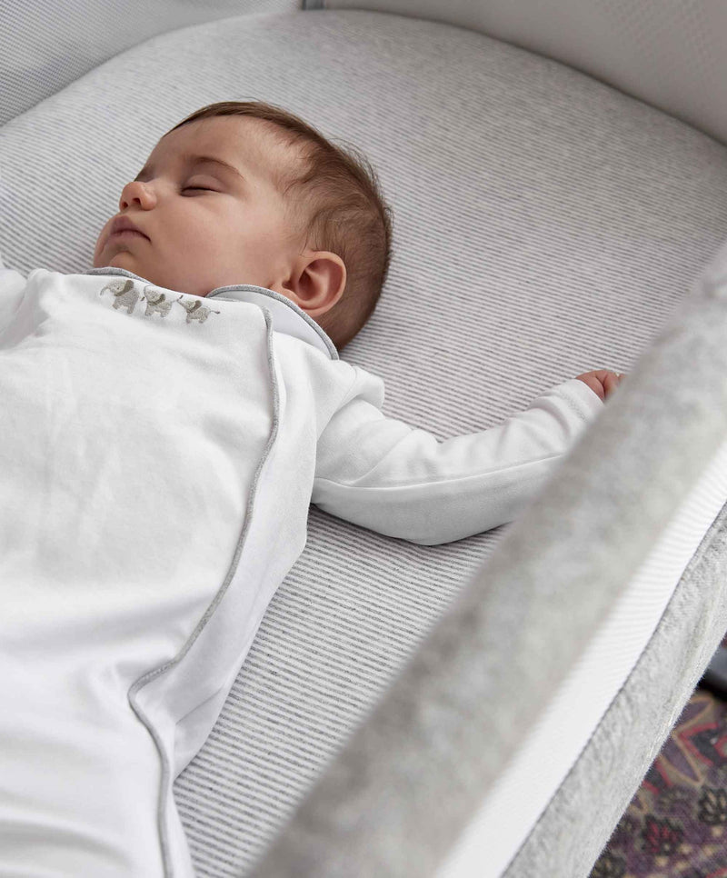 Mamas Papas Lua Bedside Crib Bundle Star Grey JAC Stores IOM