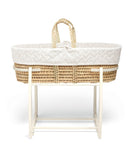 Mamas & Papas Moses Basket - White Cable Knit