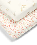 Mamas & Papas Fitted Cotbed Sheet 2pk - Jungle