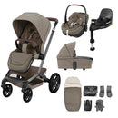Maxi Cosi Fame Premium Travel System Bundle - Twillic Truffle/Black