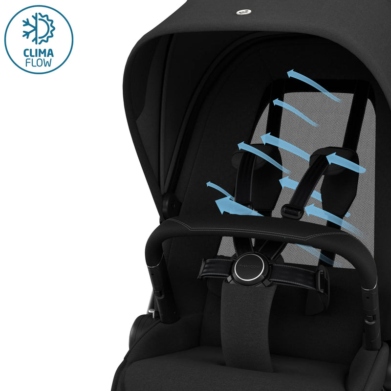 Maxi Cosi Fame Premium Travel System Bundle - Twillic Black