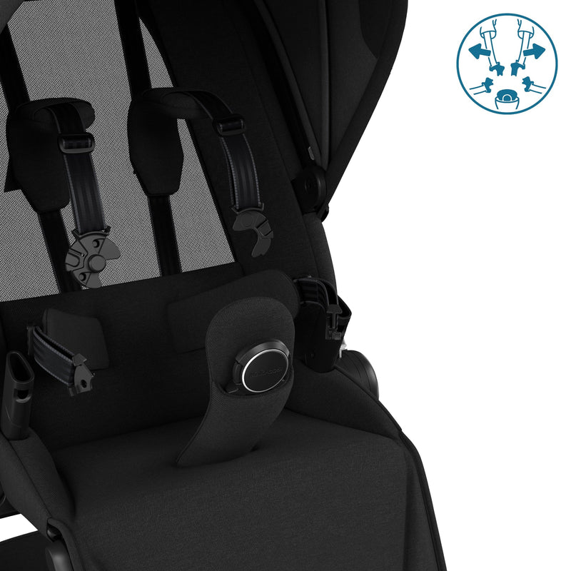 Maxi Cosi Fame Premium Travel System Bundle - Twillic Black