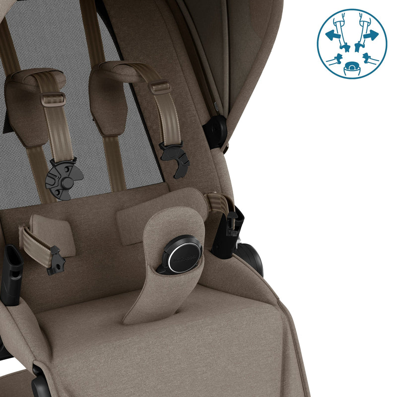 Maxi Cosi Fame Premium Travel System Bundle - Twillic Truffle/Black