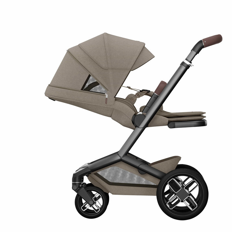 Maxi Cosi Fame Premium Travel System Bundle - Twillic Truffle/Black