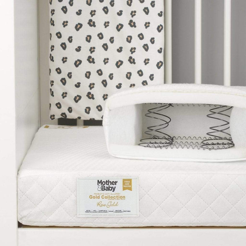 Cotbed Mattress - Mother&Baby Rose Gold Anti-Allergy Spring