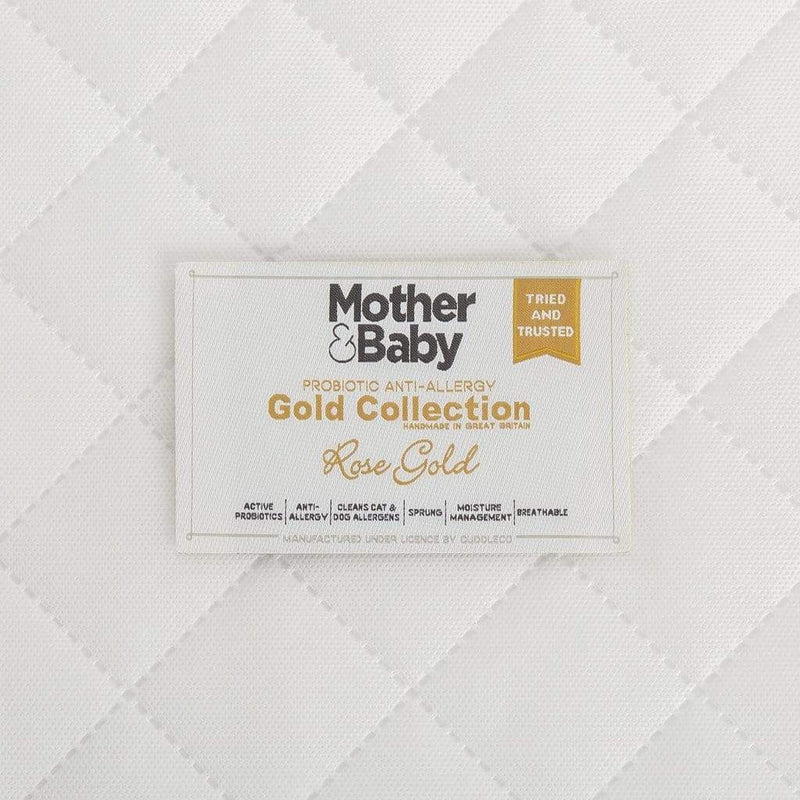Mother&Baby Rose Gold Anti-Allergy Sprung Cot Bed Mattress 140 x 70cm
